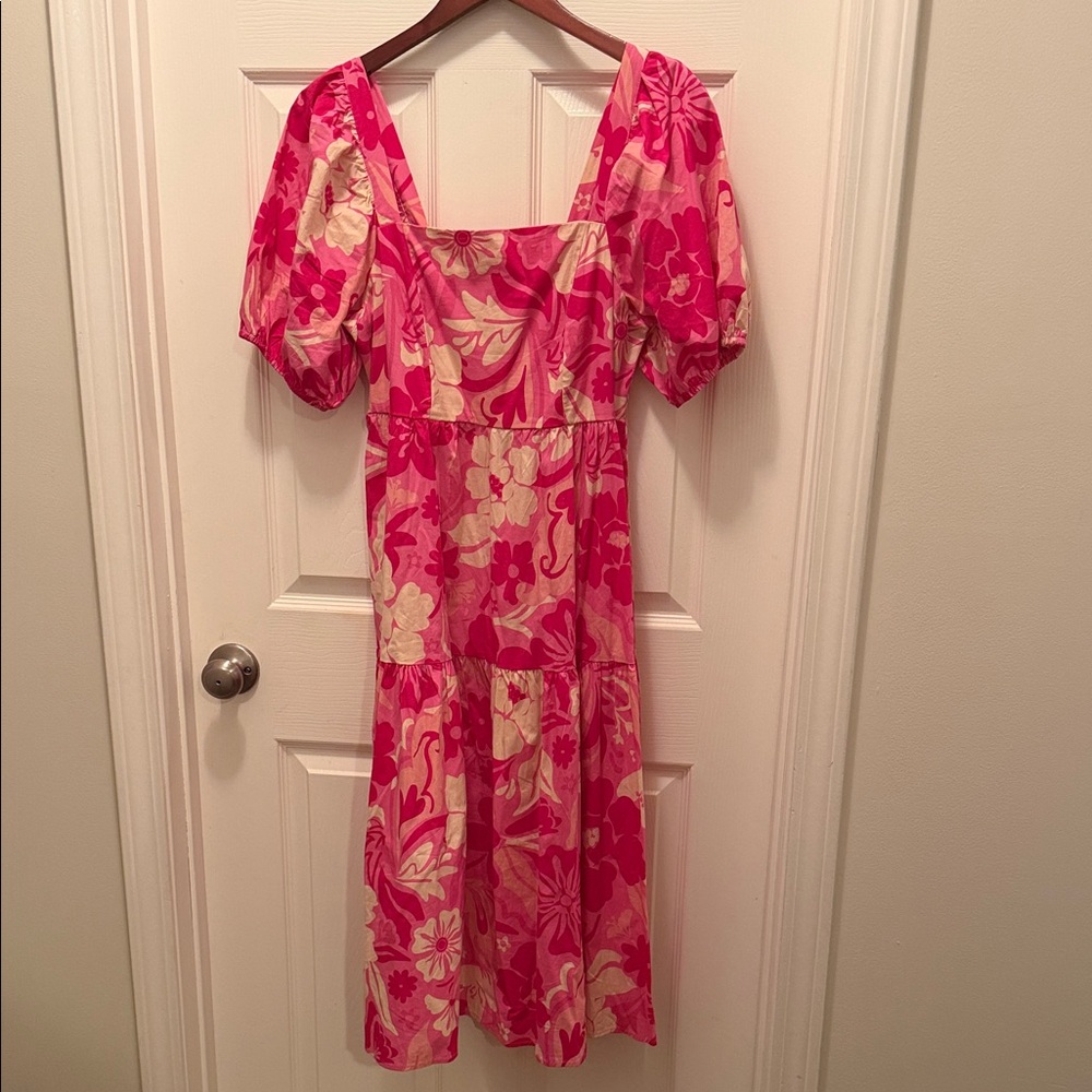 Vibrant Floral Midi Dress